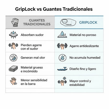 GripLock — Protector de Manos para Gym Antideslizante para Pesas, Dominadas y Remo + Bolsa Protectora Incluida