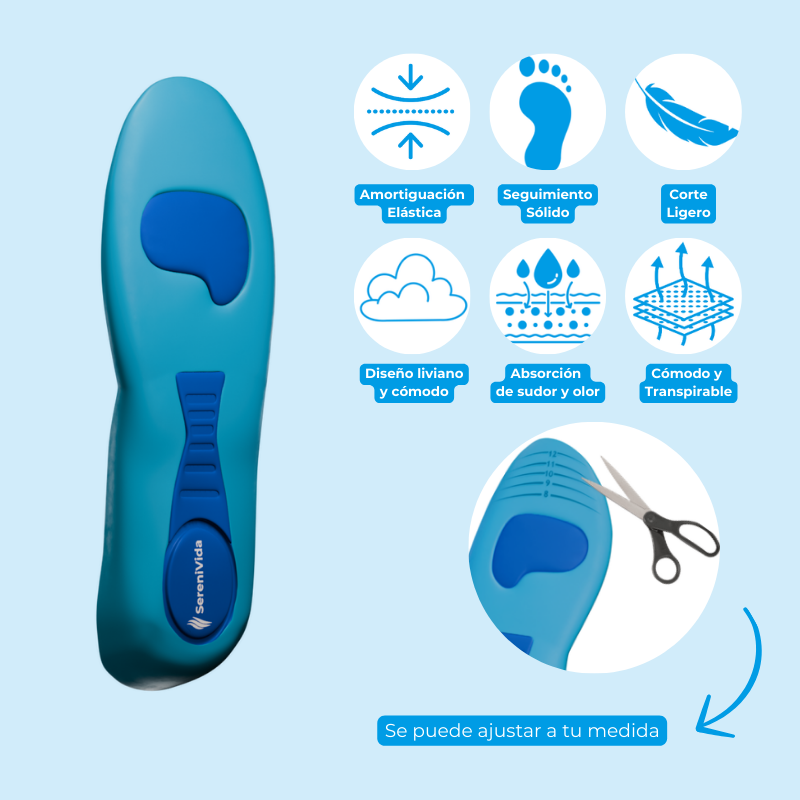 StepFlow - Plantillas de Gel para Calzado con Alivio de Impacto y Soporte de Arco