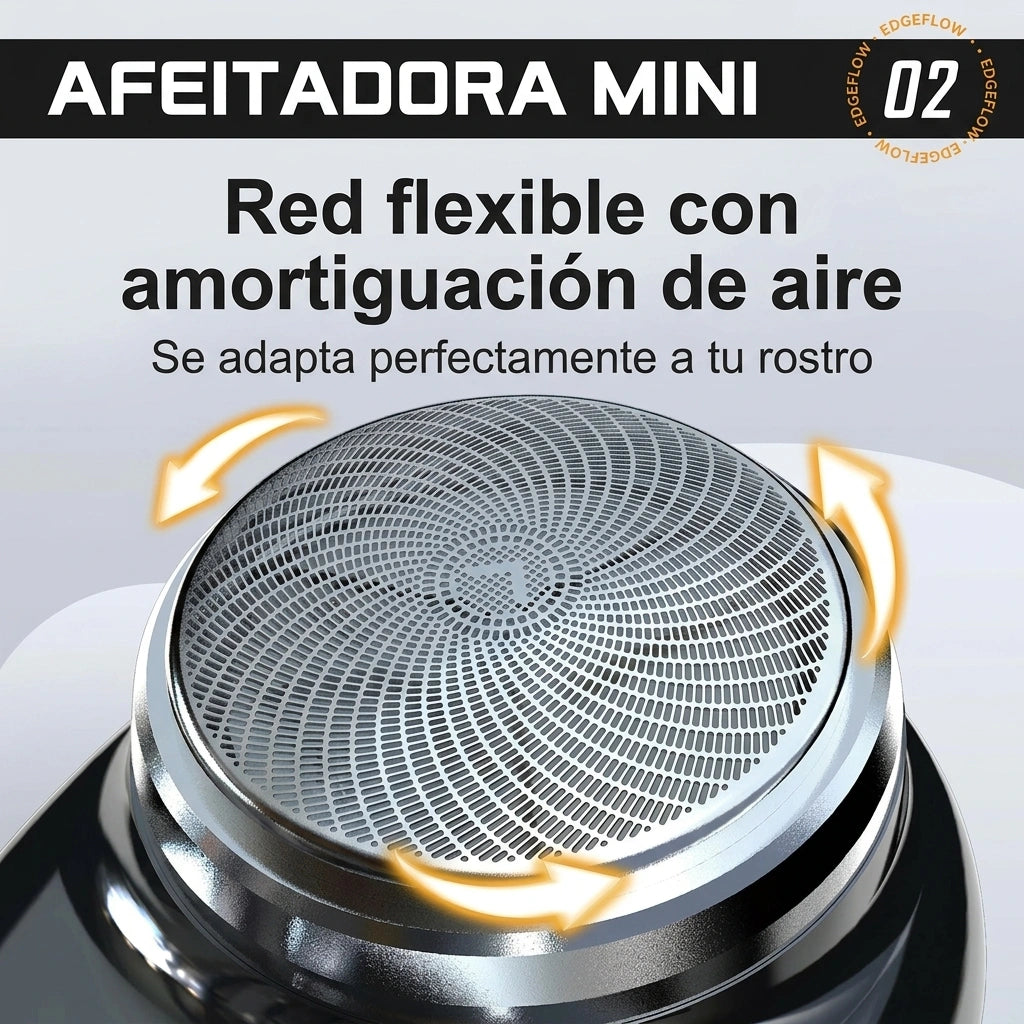 EdgeFlow Mini Afeitadora Eléctrica Portátil para Hombre sin Irritación para Rostro y Cuerpo