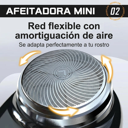 EdgeFlow Mini Afeitadora Eléctrica Portátil para Hombre sin Irritación para Rostro y Cuerpo