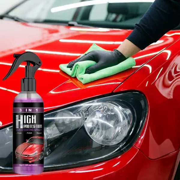 Cristalizador Cerámico de Autos 3 en 1: Lavado en Seco, Brillo Espejo y Protección UV + Kit de Regalo