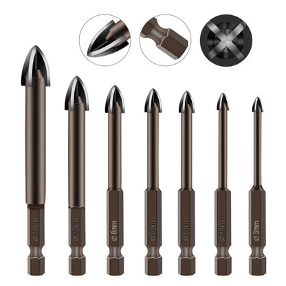 TitanBit Brocas Universales para Vidrio, Metal, Madera, Concreto y Más [Pagás 3 y Llevás 7]