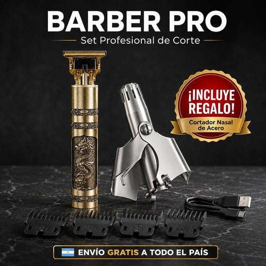 Barber Pro — Cortadora de Pelo y Barba Profesional 3 en 1 + Recortadora de Nariz GRATIS